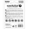 Baterija - everActive R20/D Ni-MH 5500 mAh Įkraunama 2 vnt.