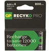 Gp Batteries Įkraunama Baterija - GP ReCyko PRO 800mAh, 1500 Ciklų, Išlaiko 70% Įkrovos