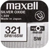 Baterija – Maxell 321 SR616SW Sidabro Oksido 1,65 mm × 6,8 mm Laikrodžio Baterija, 1 vnt.