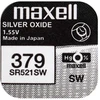 Baterija - Maxell 379 SR521SW Sidabro Oksido Laikrodžio Baterija, 1 Vnt.