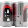 Baterija - Maxell R20 2TAC 1.5V Energija Laikrodžiams, Radijams, Kalkuliatoriams, Nuotolinio Valdymo Pultams - Juoda
