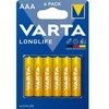 Baterijos – Varta Longlife AAA LR03 1,5 V šarminės, 6 vnt.