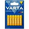 Baterijos – Varta Longlife AAA LR03 1,5 V šarminės, 6 vnt.