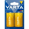 Baterija - VARTA Longlife LR20 2 vnt. Alkaline Baterijos 1.5V 2 Vnt. Pakuotėje