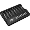 Baterijų Įkroviklis - XTAR MX8 USB-C, Juoda