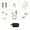 Belaidis Mikrofonas - 7Ryms DW10 Dviejų Kanalų Imtuvas ir Siųstuvai USB-C + 3.5mm Baltas
