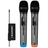 Belaidis mikrofonas - Blaupunkt WM60UDB juodas, 65–18 000 Hz, –85 dB, 230 × 49 × 49 mm, 155 g, 2 AA baterijos
