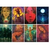 Blue Angel Mėlyna Angel Taro Kortos Magdalene Mary Oracle Borderless Mėlyna Angel