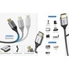 Cabletime Premium klasės kabelis HDMI - HDMI, 8K, UHD, 1m, 2.1 ver