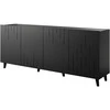 Cama Meble Baldų Komoda - Bari 200x42x82 Juoda Matinė