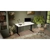 Cama Meble Elektrinis Rašomasis Stalas - Moon Long 150x80x72-120 Juodas/Baltas