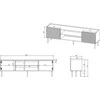 Laikiklis Cama Meble Elektrinis Židinys - Onda 180,5x40xH58,39 Žalias