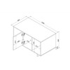 Cama Meble Kavos Staliukas - Cama Alma 100x55xh55 Kasmiras