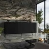 Cama Meble Komoda - 200x45x88, Matinė Juoda