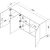 Cama Meble Komoda - Cama 3D Alma 180x41,5xH90 Kašmyras