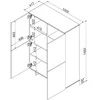 Cama Meble Komoda - Cama 4D Alma 100x41,5xH145 Kašmyras