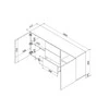 Cama Meble Komoda - Cama Alma 180x41,5xH90 Kasmiras