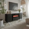 Cama Meble Komoda - Cama Volare 200 X 39 X 75 Cm Juoda/San Sebastianas + Židinys