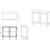 Cama Meble Komoda - JUTA 100x39,5x90 Juoda