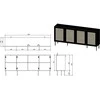 Cama Meble Komoda - Juta 4D 200x39,5x90, Juoda