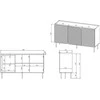 Cama Meble Komoda - Onda 150x45x85 Juoda