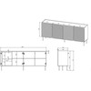 Cama Meble Komoda - Onda 200x45xH85 Žalia