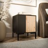 Cama Meble Naktinis Staliukas - MERCI Cama 2vnt Modernus Juodas/Ąžuolas