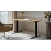 Cama Meble Reguliuojamo Aukščio Stalas - MOON LONG 150x80 Juodas/Wotan ąžuolas