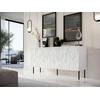 Cama Meble Saugojimo Spinta - Jungle 152x40,5x74,5, Balta, Juoda