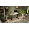Cama Meble Stovimas Rašomasis Stalas - Moon 121x67x72-120 Juodas/Rudas