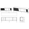 Laikiklis Cama Meble TV Spintelė - ABI 4D 200x38x62, Juoda Matinė