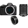 Canon EOS R50 + RF-S 18-150mm F3.5-6.3 IS STM + Mount Adapteris EF-EOS R (Juodas)