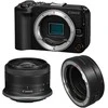 Canon EOS R50 V + RF-S 18-45mm F4.5-6.3 IS STM + Mount Adapteris EF-EOS R (Juodas)