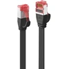 Cat.6 Tinklo Kabelis - Lindy 3m U/FTP Plokščias, 250MHz, Varis, RJ45, Juodas