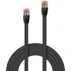 Cat.6 Tinklo Kabelis - Lindy 3m U/FTP Plokščias, 250MHz, Varis, RJ45, Juodas