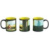 „Cenega Heat Reveal“ puodelis „Good Loot Cyberpunk 2077 Game Art Chronicles“ – V ir Edward Hopper 450 ml Juodas, Geltona