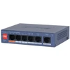 Dahua Technology Co Tinklo Jungiklis - Dahua CS4006-4ET2GT-60 6-Port Managed PoE Jungiklis 4 PoE Prievadai 2 Gigabit Uplinks Juodas