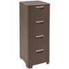 Daiktadėžė su stalčiais - CURVER Rattan 209906, 4 × 14 l, tamsiai ruda