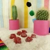 Kauliukų Rinkinys - Q-WORKSHOP Llama Kauliukų 7 Kauliukai Plastikas Auksiniai Įrašai Avietinė