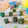 Dėlionė Kubo Rinkinys - Q-WORKSHOP Laimingos Gimtadienio Balionai 7 Kubo Žalios Auksinės