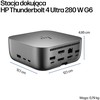 „Thunderbolt“ Stotelė - HP „Thunderbolt 4“ „Ultra Dock“ 280 W Meteorinė Sidabro Ralva