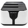 Qoltec 50309 HDD SSD 2,5" 3,5" prijungimo stotelė | SATA III | USB 3.0 | Super greitis 5Gb/s | su klonavimo funkcija