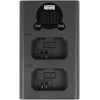 Dviejų kanalų įkroviklis Newell DL-USB-C skirtas NP-FW50 baterijai
