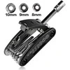 Rockbros GJ1601 16-in-1 multi-tool for bicycle repair – juodas