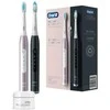 Elektriniai dantų šepetėliai Oral-B Pulsonic Slim Luxe 4900, 2 vnt. (rožinis ir juodas)