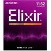 Elixir Strings Eliksyras Stygos ak. gitarai Eliksyras 11027 0.011-0.052 Bronze Nanoweb