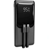 Gembird PB10-PD20-LCD-01 greito įkrovimo išorinė baterija su integruotais laidais, 20W, 10000 mAh, juodas