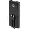 Gembird PB10-PD20-LCD-01 greito įkrovimo išorinė baterija su integruotais laidais, 20W, 10000 mAh, juodas