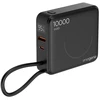 Gembird PB10-WPC15-LCD-01 greito įkrovimo išorinė baterija su belaidžiu įkrovikliu, 20W, 10000 mAh, juodas