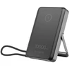 Gembird PB10-WPC15MS-01 magnetinė belaidė išorinė baterija su integruotu stovu, 15 W, 10000 mAh, juodas